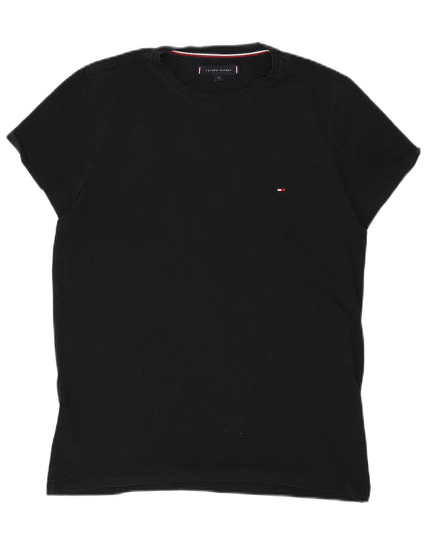 Tricou pentru bărbați Tommy Hilfiger Top mediu negru bumbac