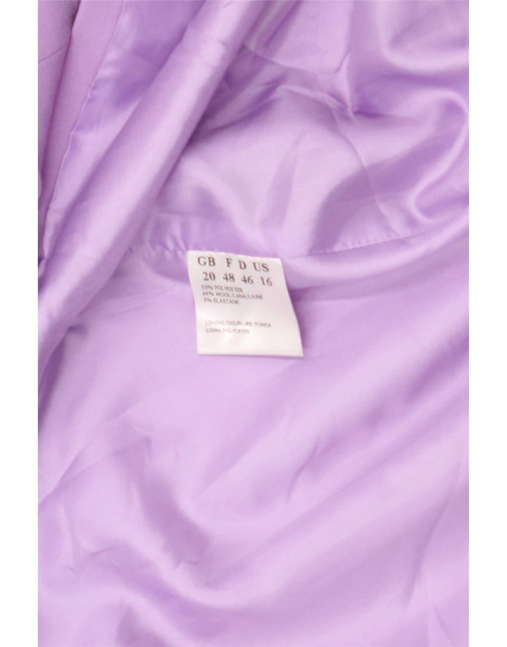 Jachetă blazer pentru femei Jacques Vert cu 1 nasture UK 20 2XL Poliester violet