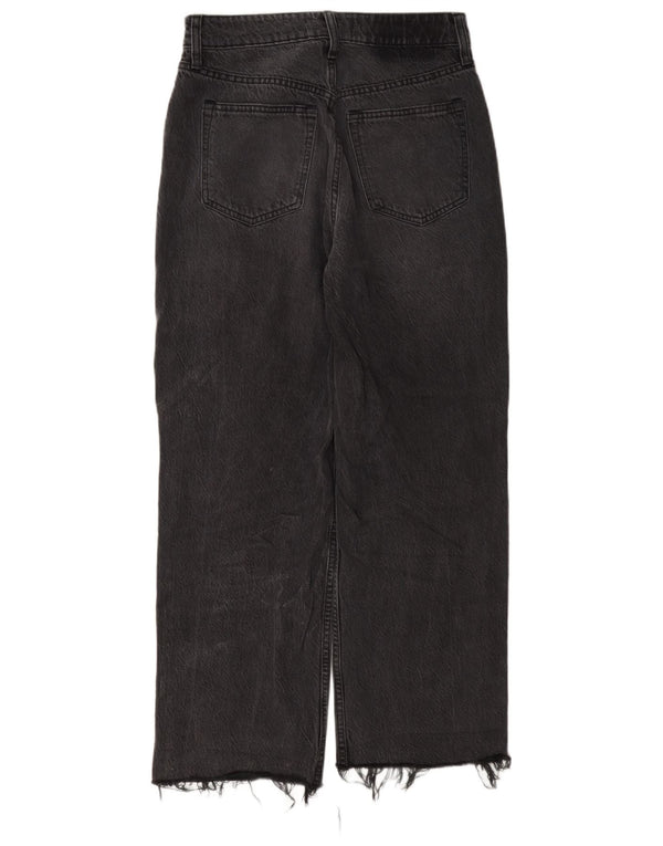 Abercrombie & Fitch Blugi largi pentru femei Curve cu talie mare US 2 XS W26 L27 gri