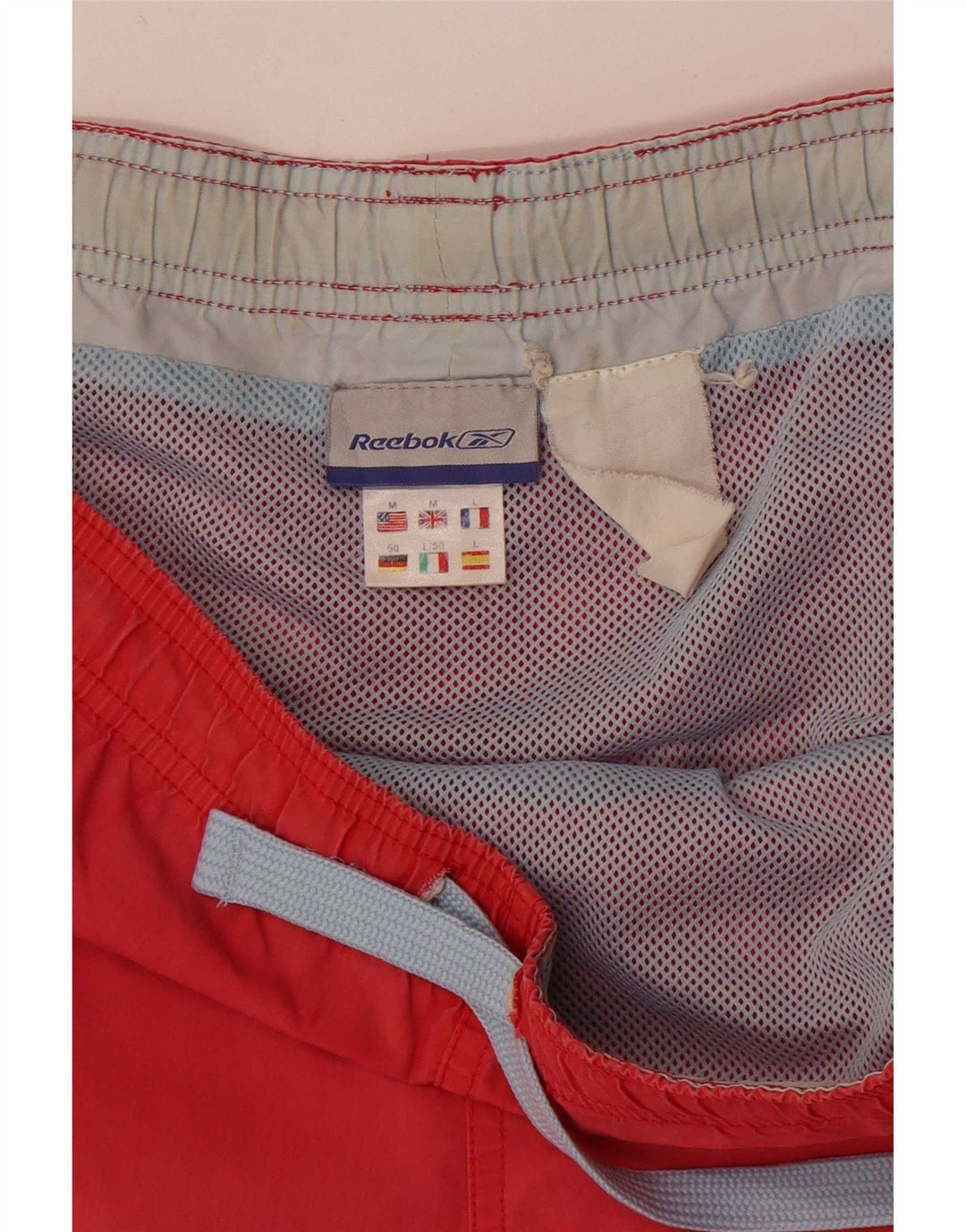 Pantaloni scurți de înot Reebok pentru bărbați, roșu mediu, poliester sport