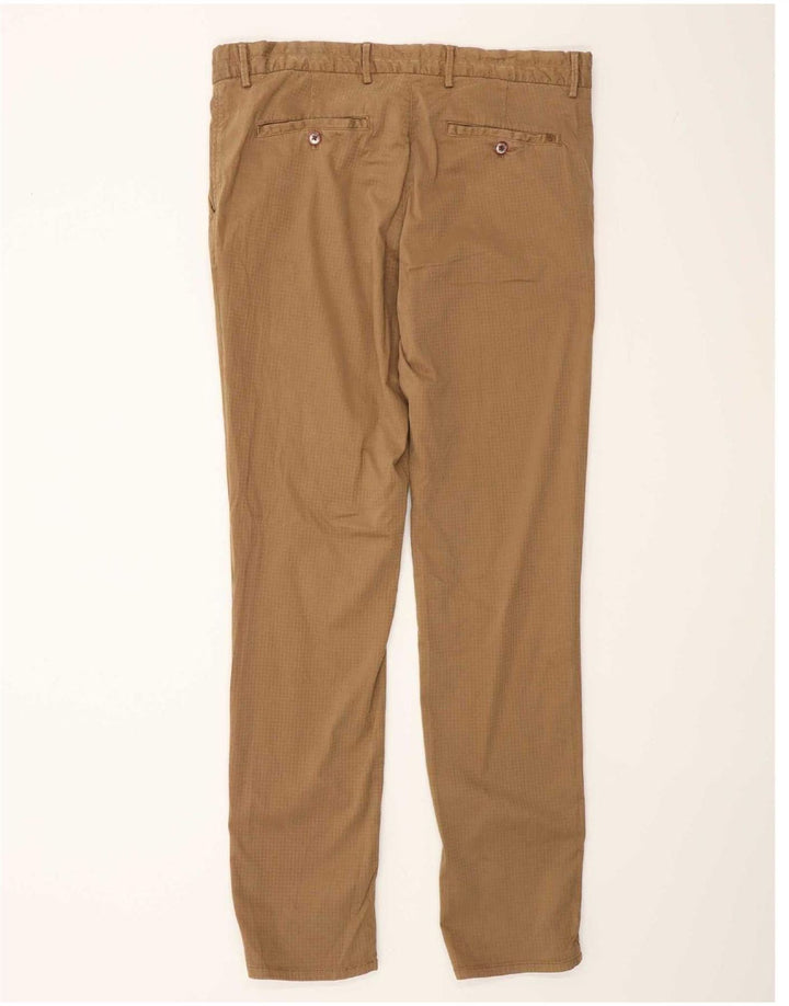 Massimo Dutti Pantaloni chino cargo pentru bărbați EU 44 Large W34 L33 Brown Check