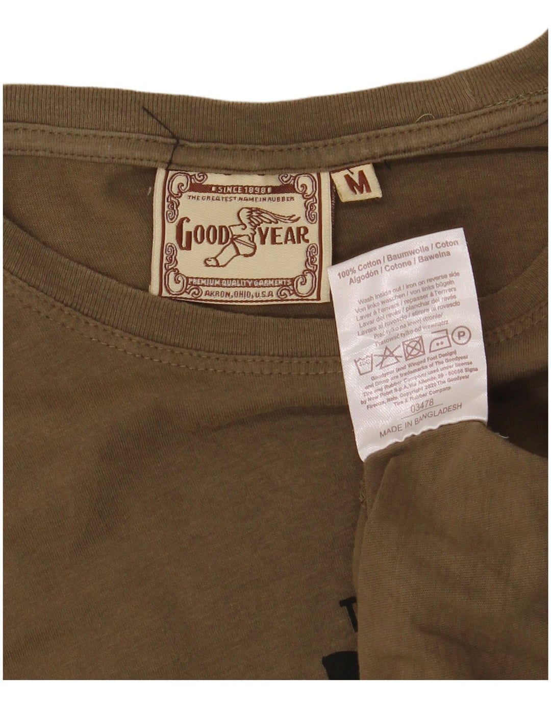 GOOD YEAR Tricou grafic pentru bărbați Top Mediu Kaki Bumbac