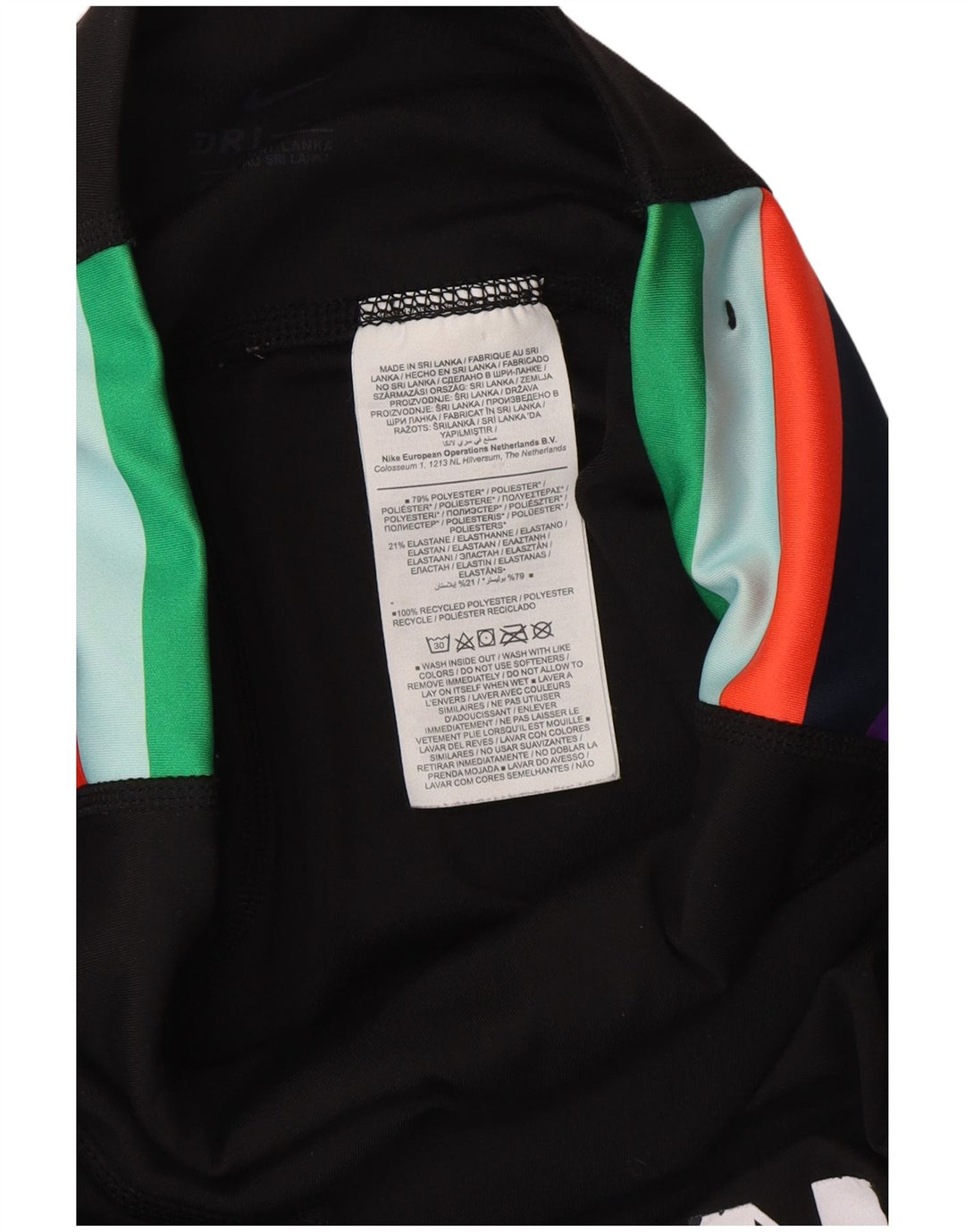 Leggings grafic Nike pentru femei UK 6 XS, negru, poliester