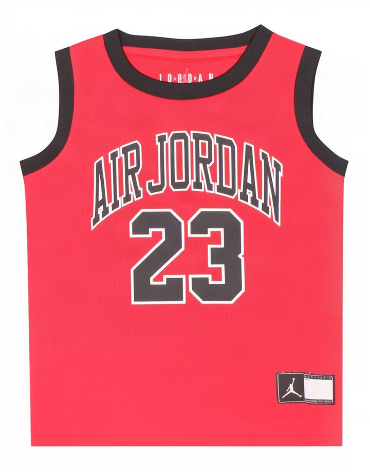 Vesta grafică Jordan Boys Top 2-3 ani poliester roșu