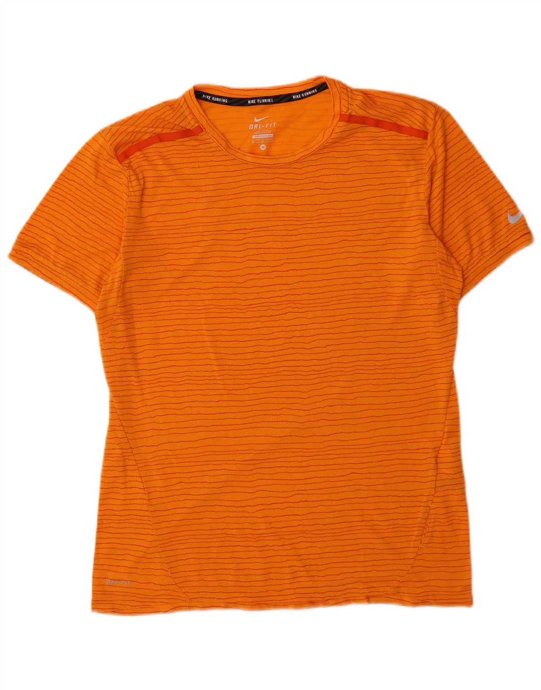 Tricou Nike Dri Fit pentru bărbați Top Medium Orange Pinstripe Poliester