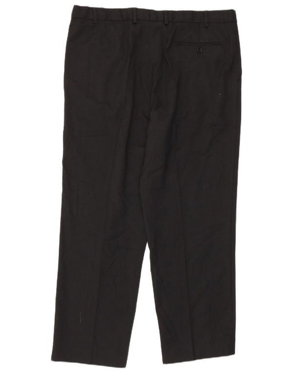 Pantaloni de costum pentru bărbați Marks & Spencer L38 L29 Poliester negru