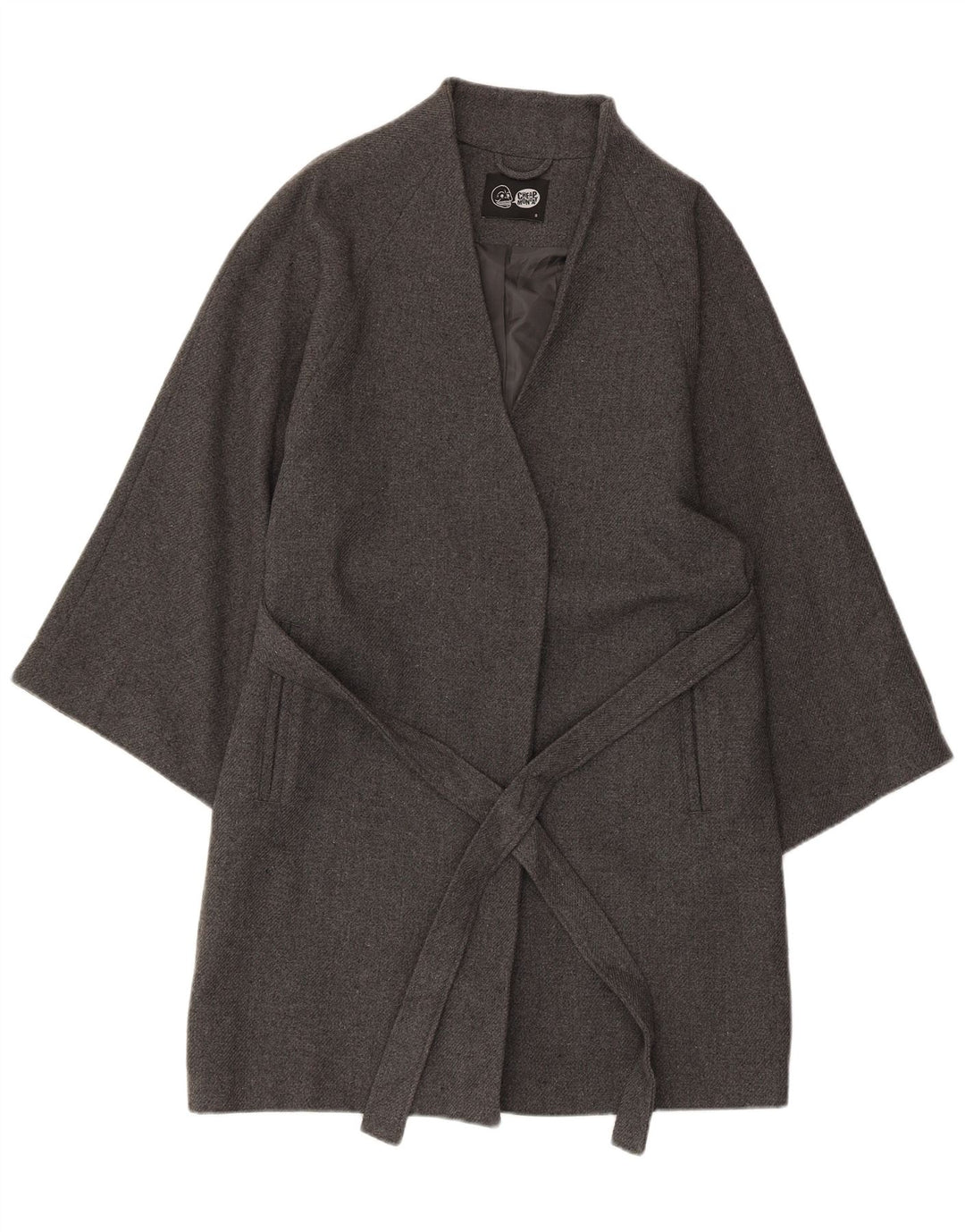 CHEAP MONDAY Palton pentru femei UK 10 Small Gri Acrilic