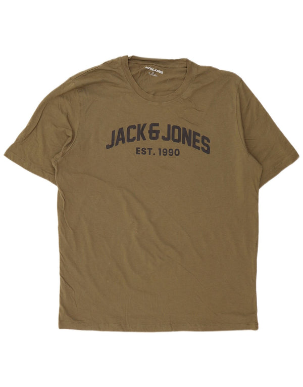 JACK & JONES Tricou grafic pentru bărbați Top 2XL bumbac verde