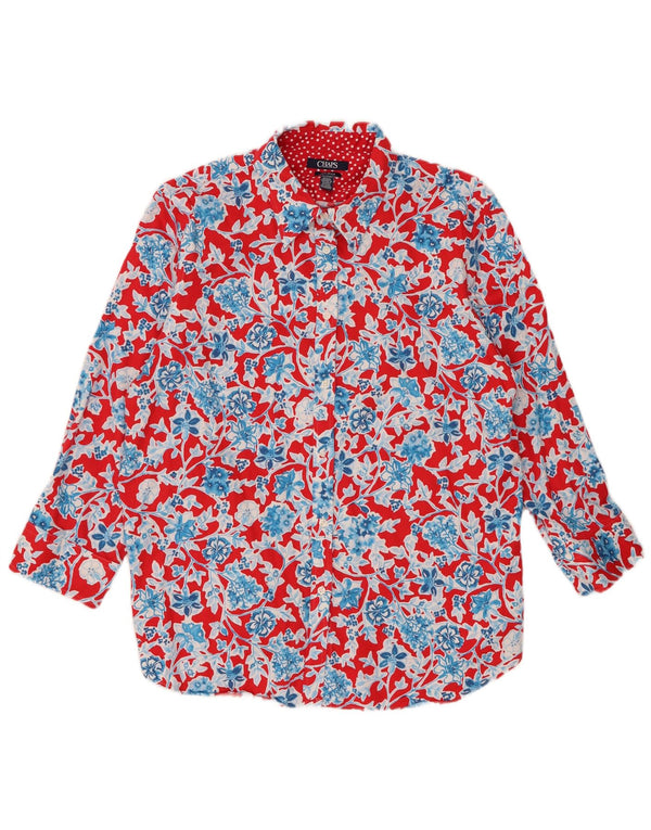 Cămașă Chaps pentru femei UK 18 XL, bumbac floral roșu