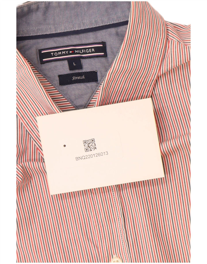 Cămașă pentru bărbați Tommy Hilfiger, bumbac mare, roz
