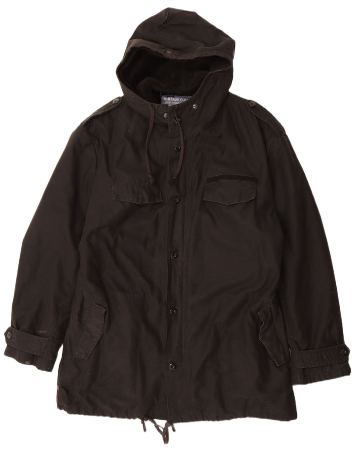 Jachetă parka cu glugă pentru bărbați BRANDIT UK 46 3XL Poliester negru