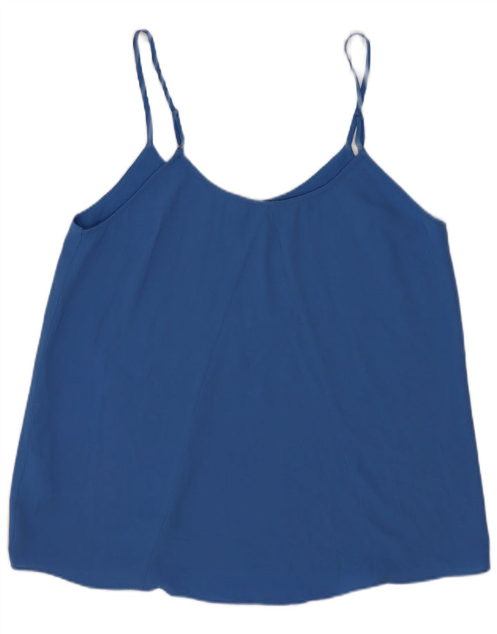 Oasis Crop Cami Top pentru femei UK 10 Small Blue Poliester