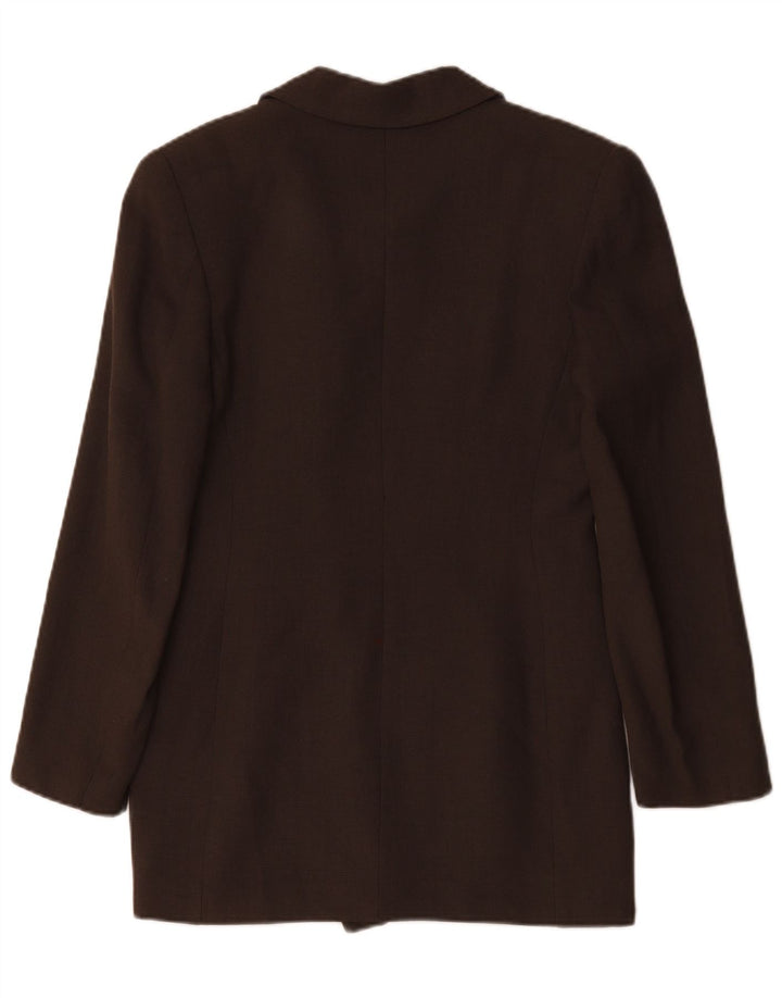 Jachetă vintage pentru femei la dublu piept, UK 12, maro mediu