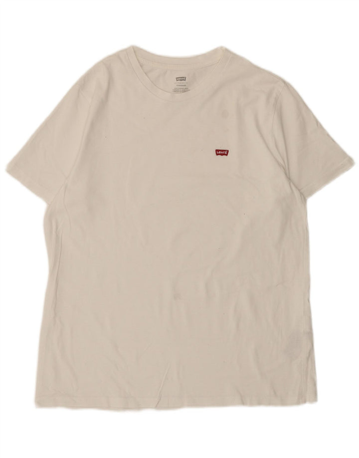 Tricou standard pentru bărbați Levi's Top mare din bumbac alb
