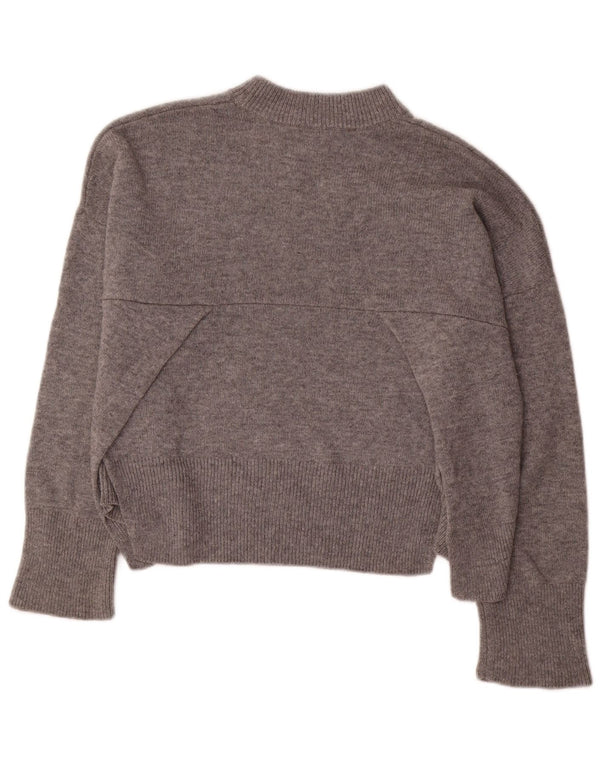 Whistles Pulover oversized cu gât țestoasă pentru femei UK 10 Mic Lână gri