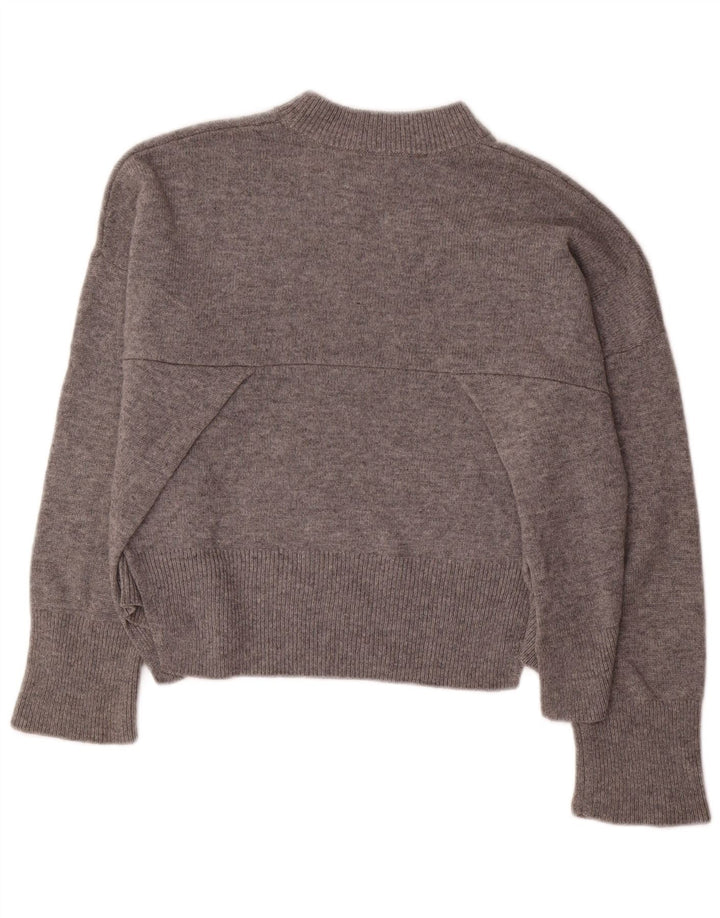 Whistles Pulover oversized cu gât țestoasă pentru femei UK 10 Mic Lână gri