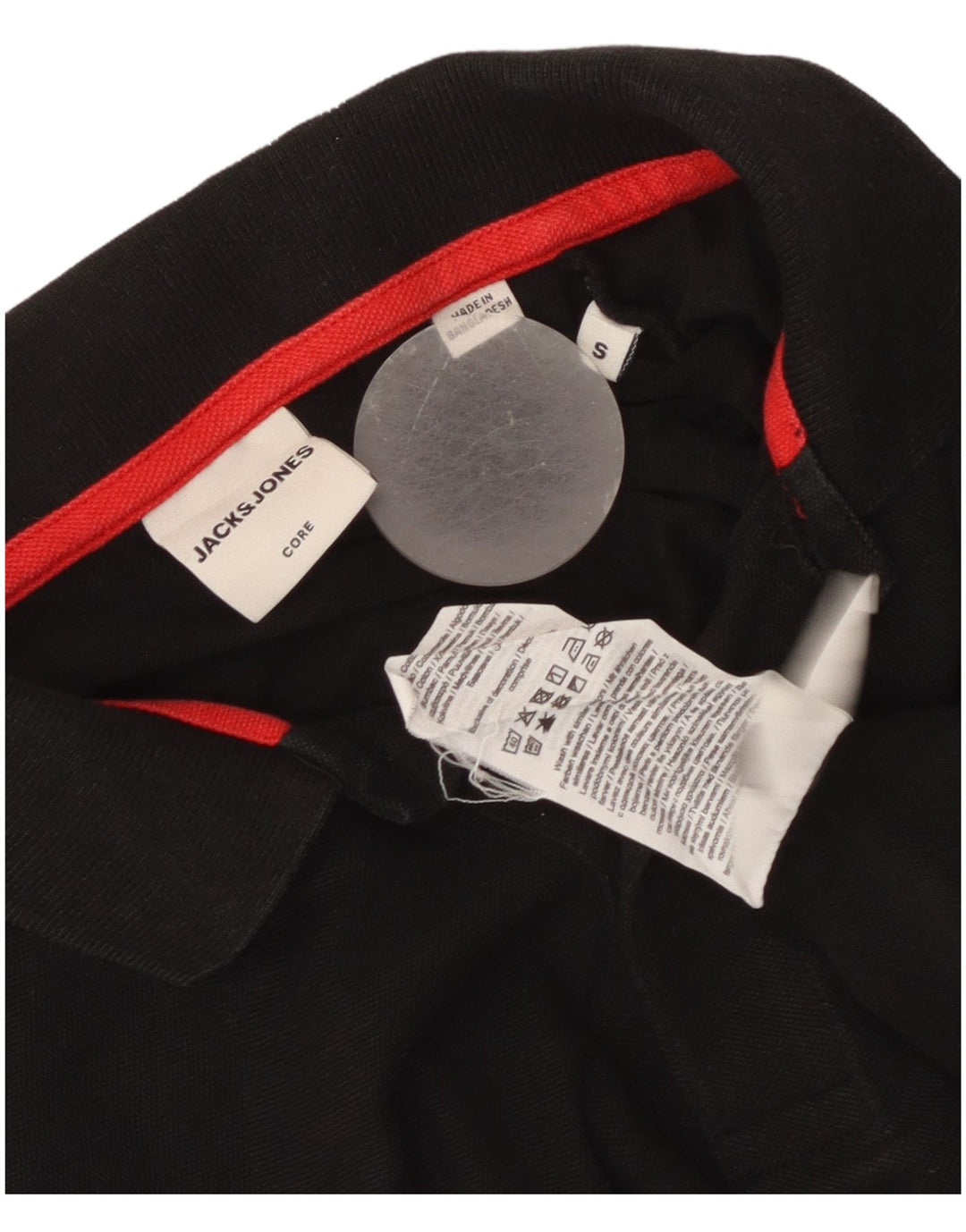 Tricou polo Jack & Jones pentru bărbați, bumbac negru mic