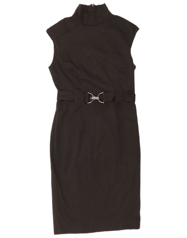Rochie teacă fără mâneci pentru femei Zara UK 14 Poliester negru mare