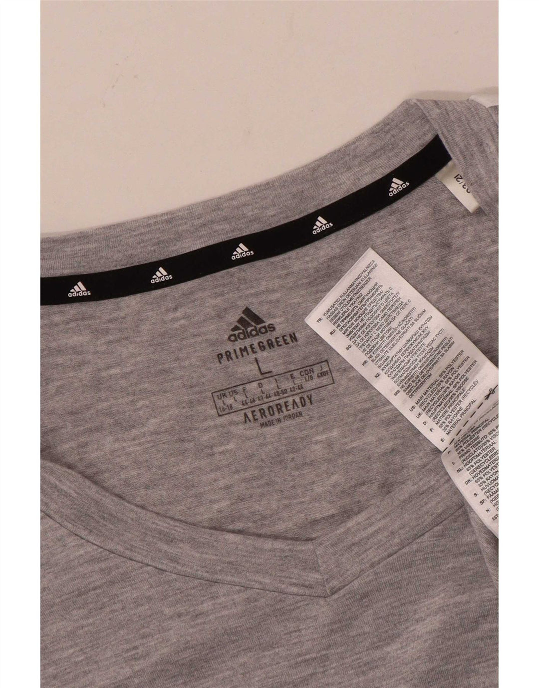 Tricou Adidas pentru femei Top UK 16/18 Large Gri Poliester