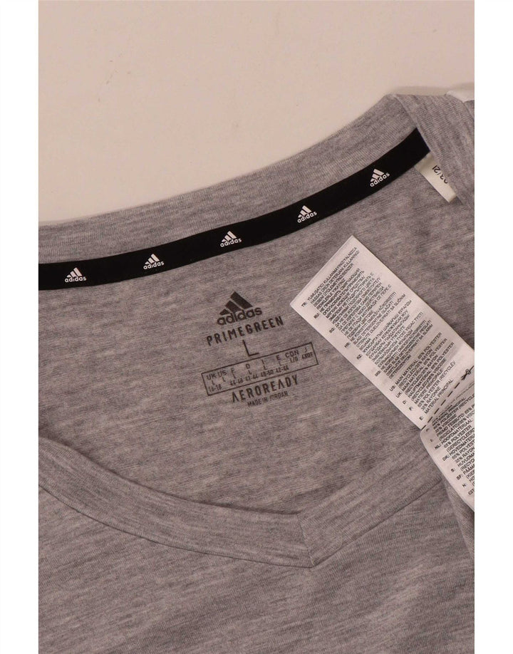 Tricou Adidas pentru femei Top UK 16/18 Large Gri Poliester