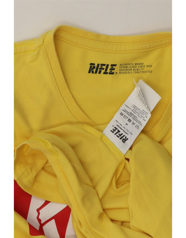 Tricou grafic pentru bărbați Rifle Top Bumbac galben mediu