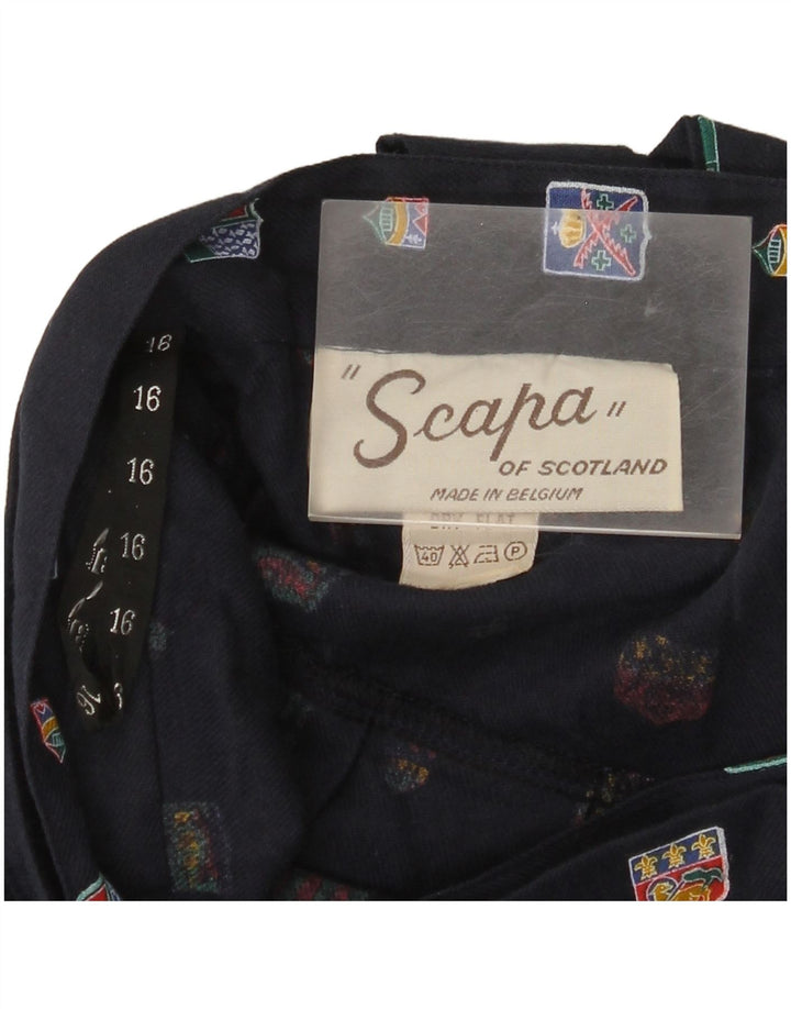 Fusta evazată cu model abstract Scapa fete 15-16 ani W26 bleumarin