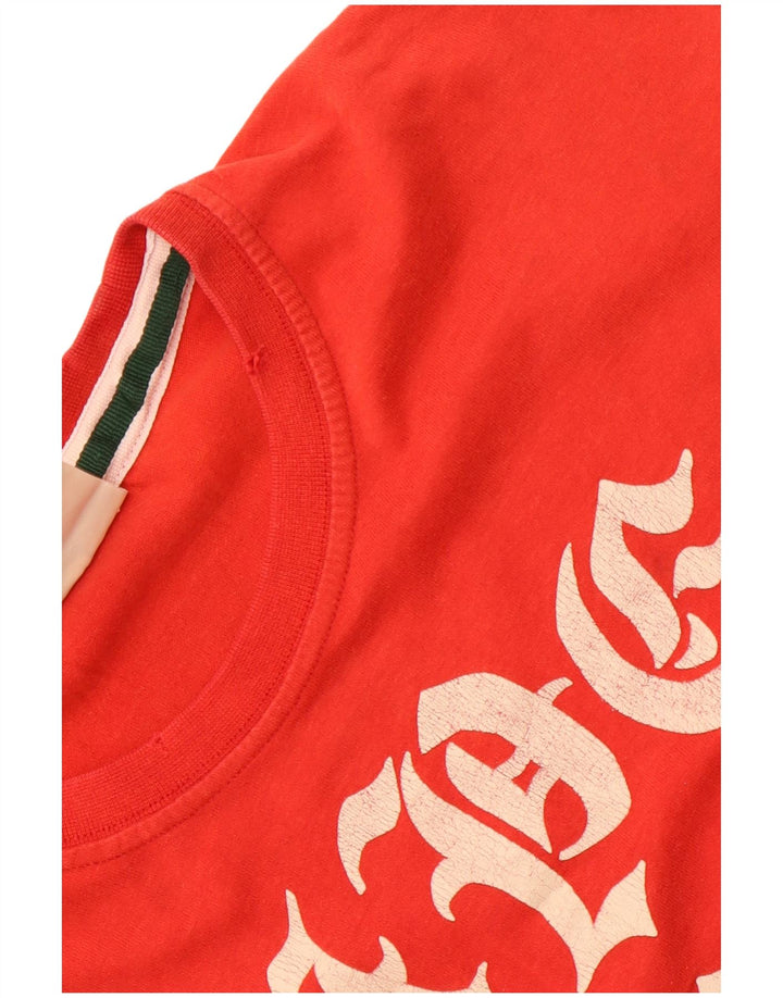 SUPERDRY Tricou cu grafic pentru femei Top UK 12 Medium Red Bumbac