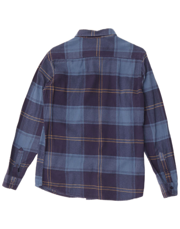 Cămașă de flanel pentru bărbați Calvin Klein Slim Fit Poliester în carouri albastru bleumarin mediu