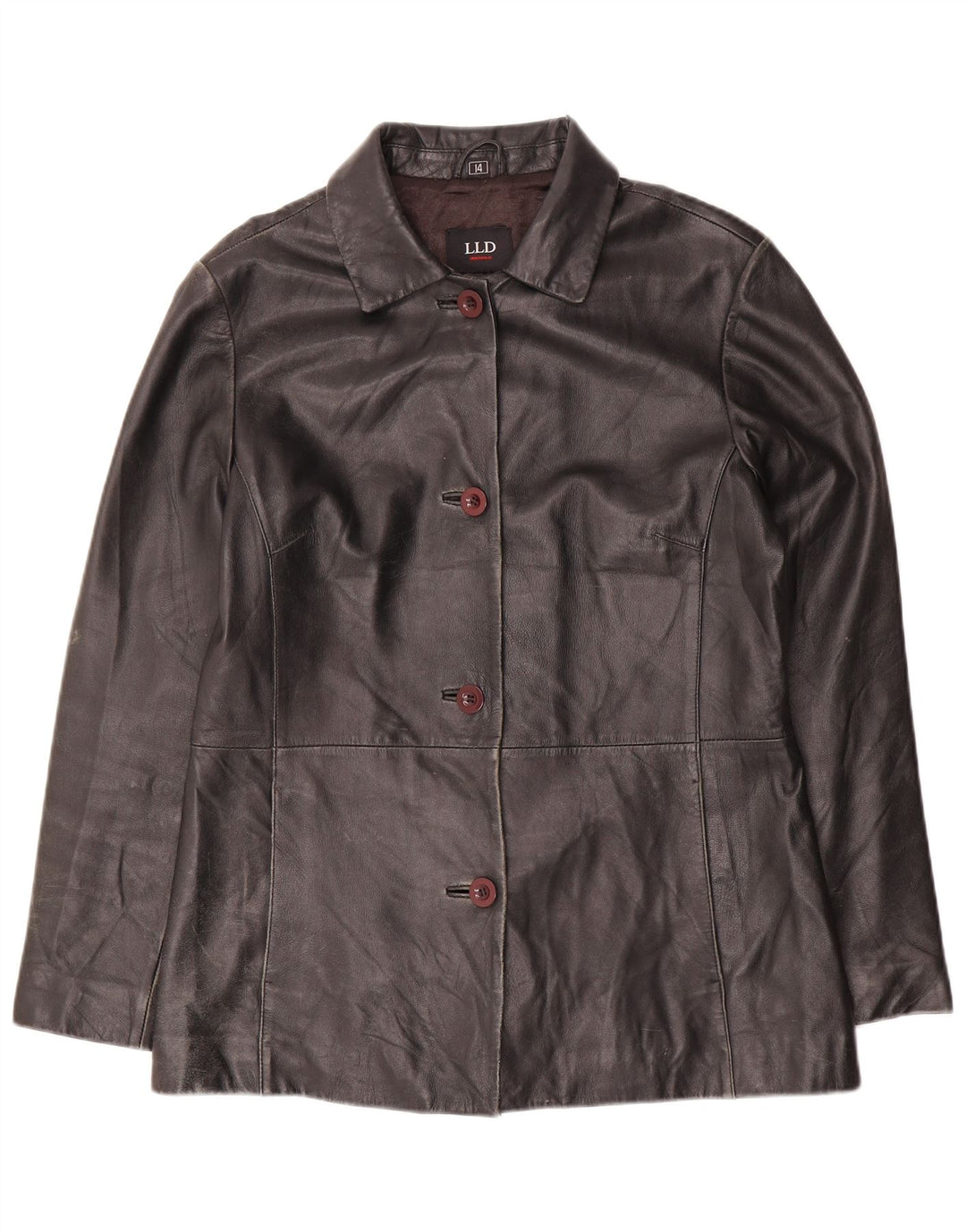 Geacă de piele pentru femei LLD UK 14, mare, neagră