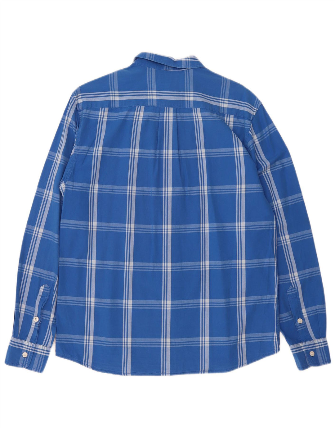 Cămașă obișnuită pentru bărbați Wrangler, bumbac cu carouri albastru mediu