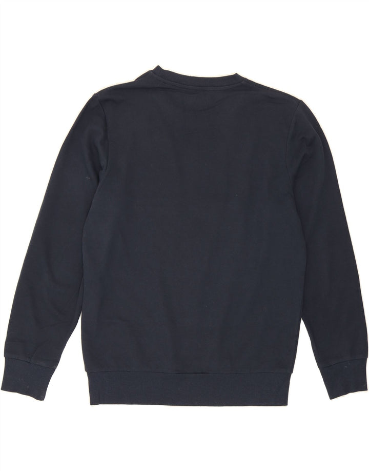 JACK & JONES Mens Graphic Sweatshirt Jumper Medium Navy Blue Cotton Vintage Jack & Jones and Second-Hand Jack & Jones from Messina Hembry 