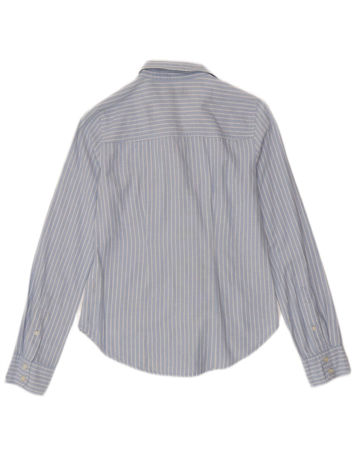Cămașă pentru femei ABERCROMBIE & FITCH UK 6 XS Bumbac cu dungi albastre
