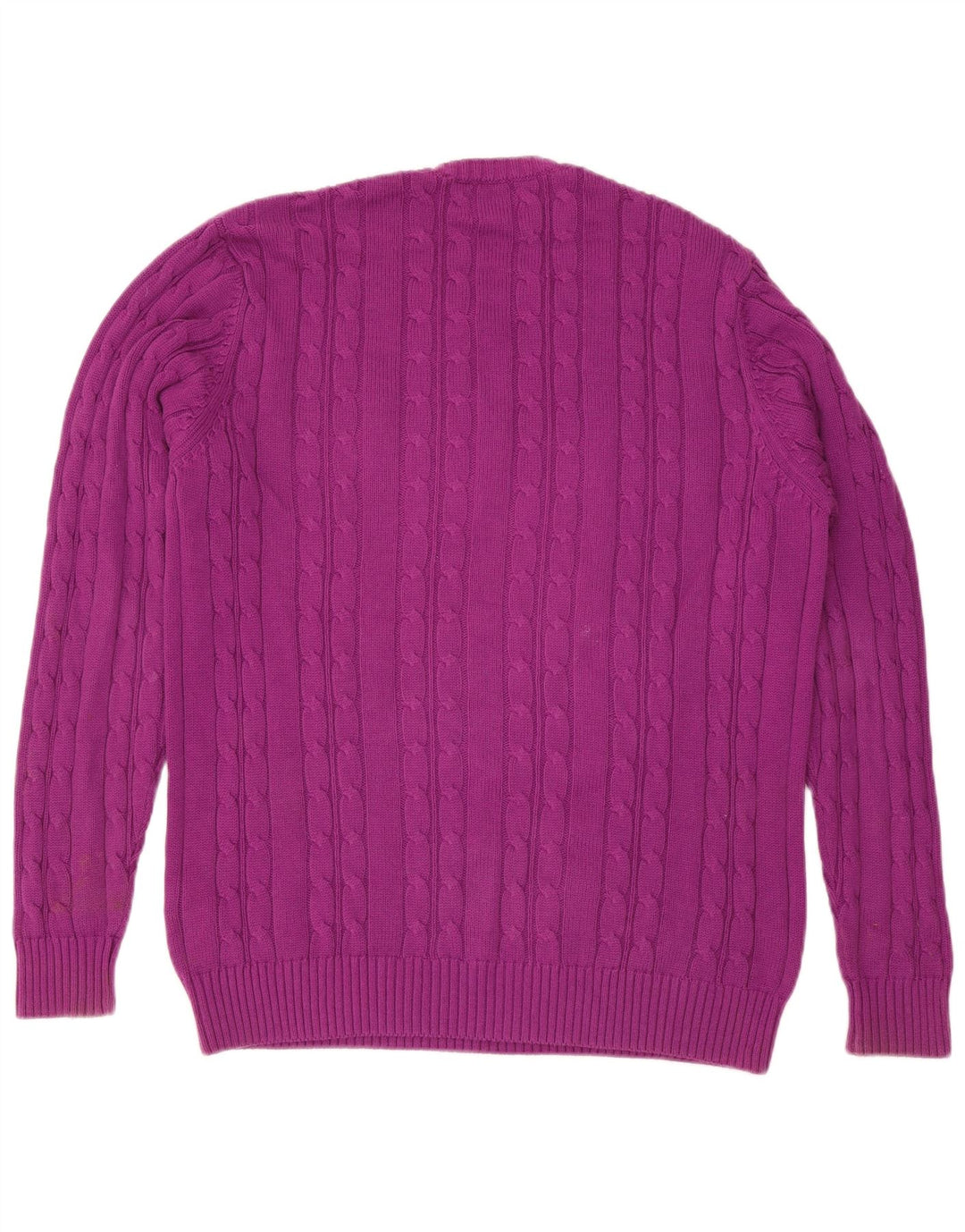 Pulover pentru bărbați Marks & Spencer cu gât roșu, bumbac mare violet