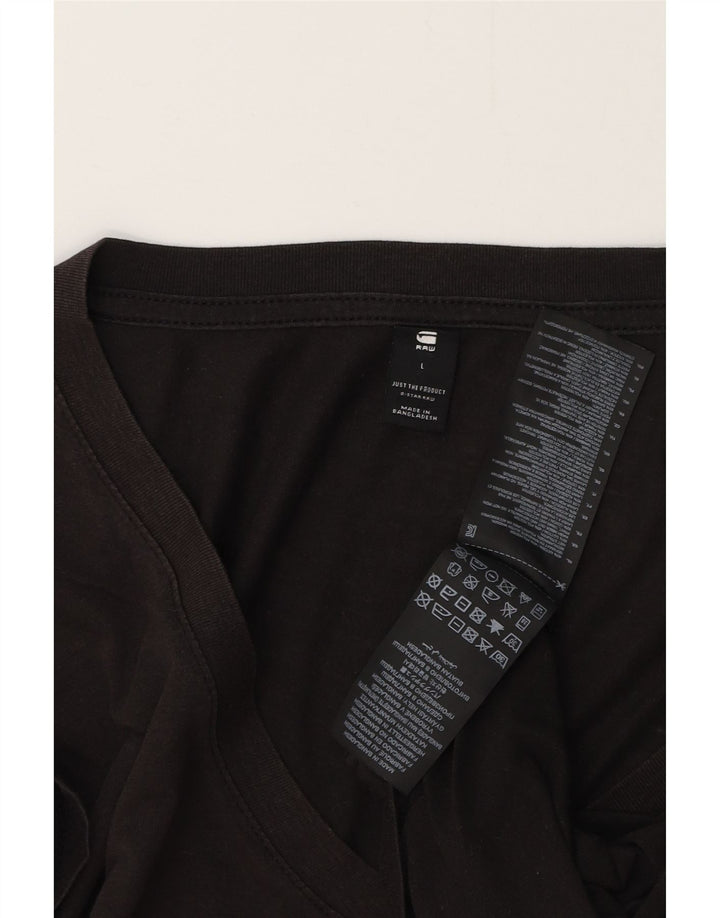 Tricou G-STAR pentru bărbați Top mare din bumbac negru