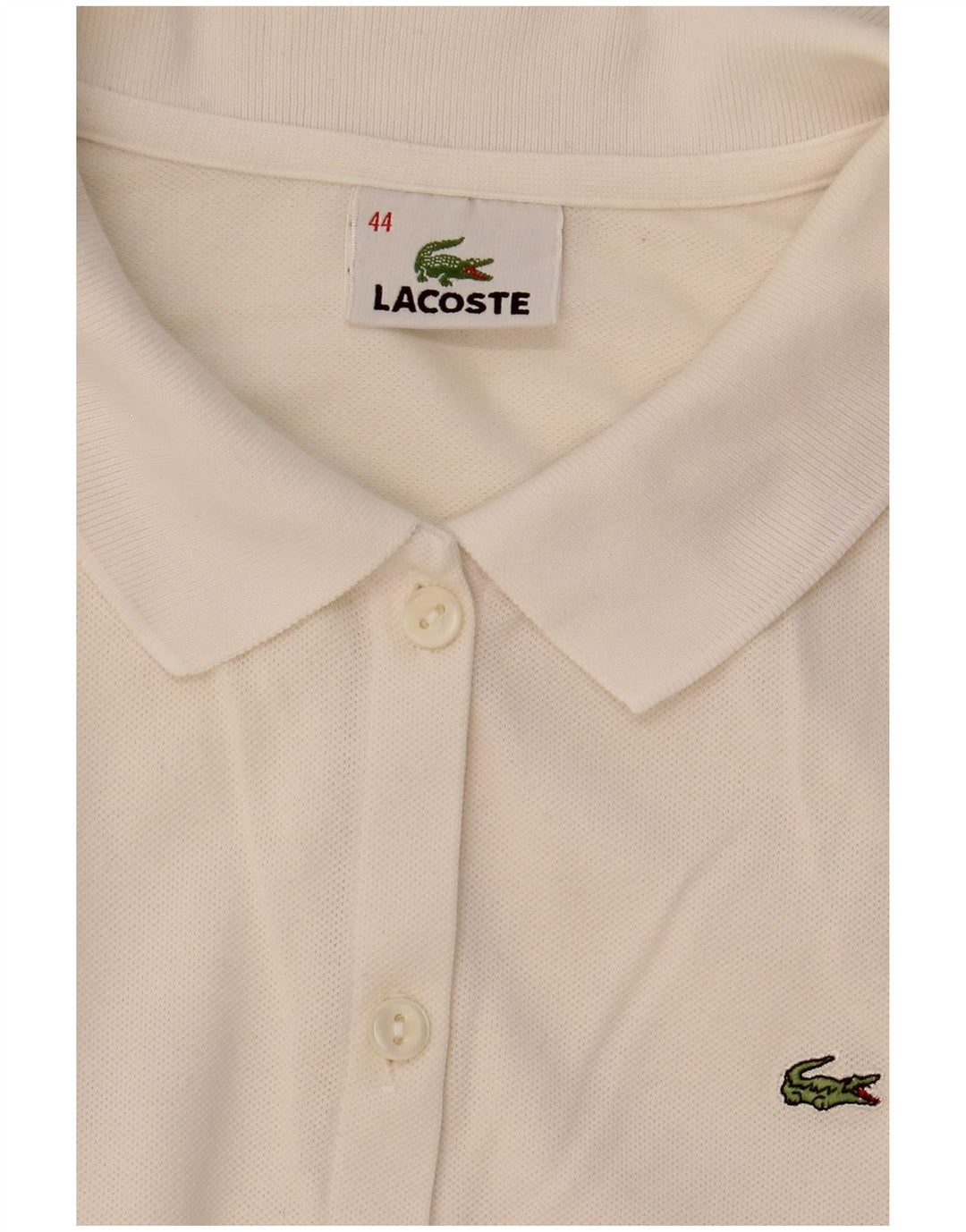 Bluză cămașă cu mânecă scurtă pentru femei Lacoste Mărimea 44 mare albă