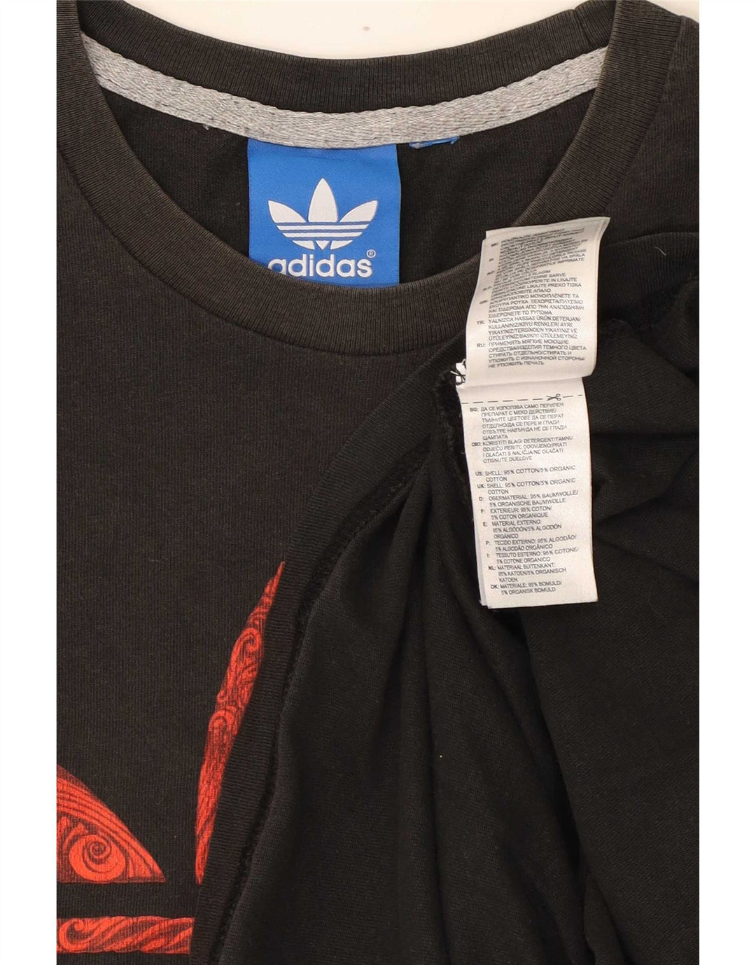 Tricou grafic pentru bărbați Adidas Top mare, gri bumbac