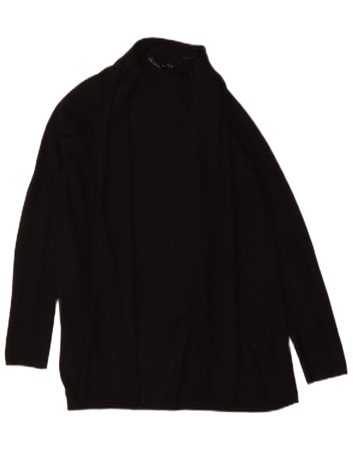 Pulover cardigan pentru femei Zara UK 10 mic, negru, viscoză