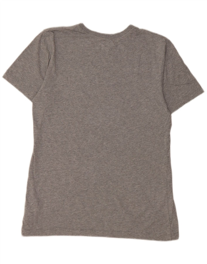 Tricou grafic Nike pentru bărbați Top mic, gri, bumbac cu pete