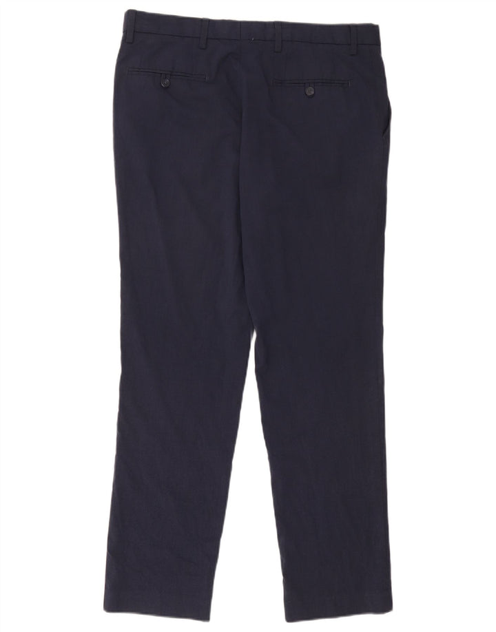 Pantaloni chino pentru bărbați Marks & Spencer Slim Fit L34 L31 Poliester bleumarin