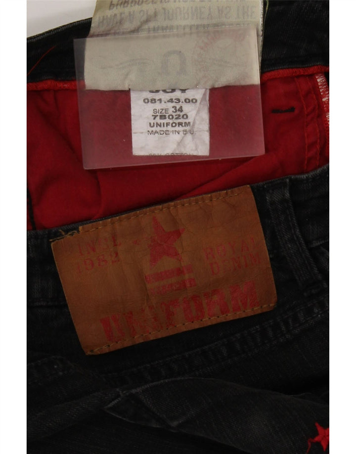 Uniformă pentru bărbați, blugi drepti W34 L30 bumbac gri