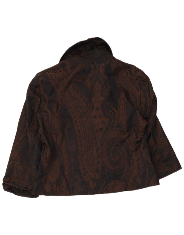 Jachetă blazer pentru femei Phase Eight cu mâneci 3/4 UK 14 Medium Brown Paisley