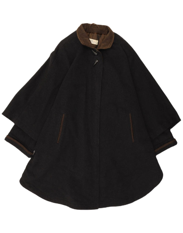 MADEMOISELLE Womens Petite Poncho Coat UK 20 2XL Grey Virgin Wool