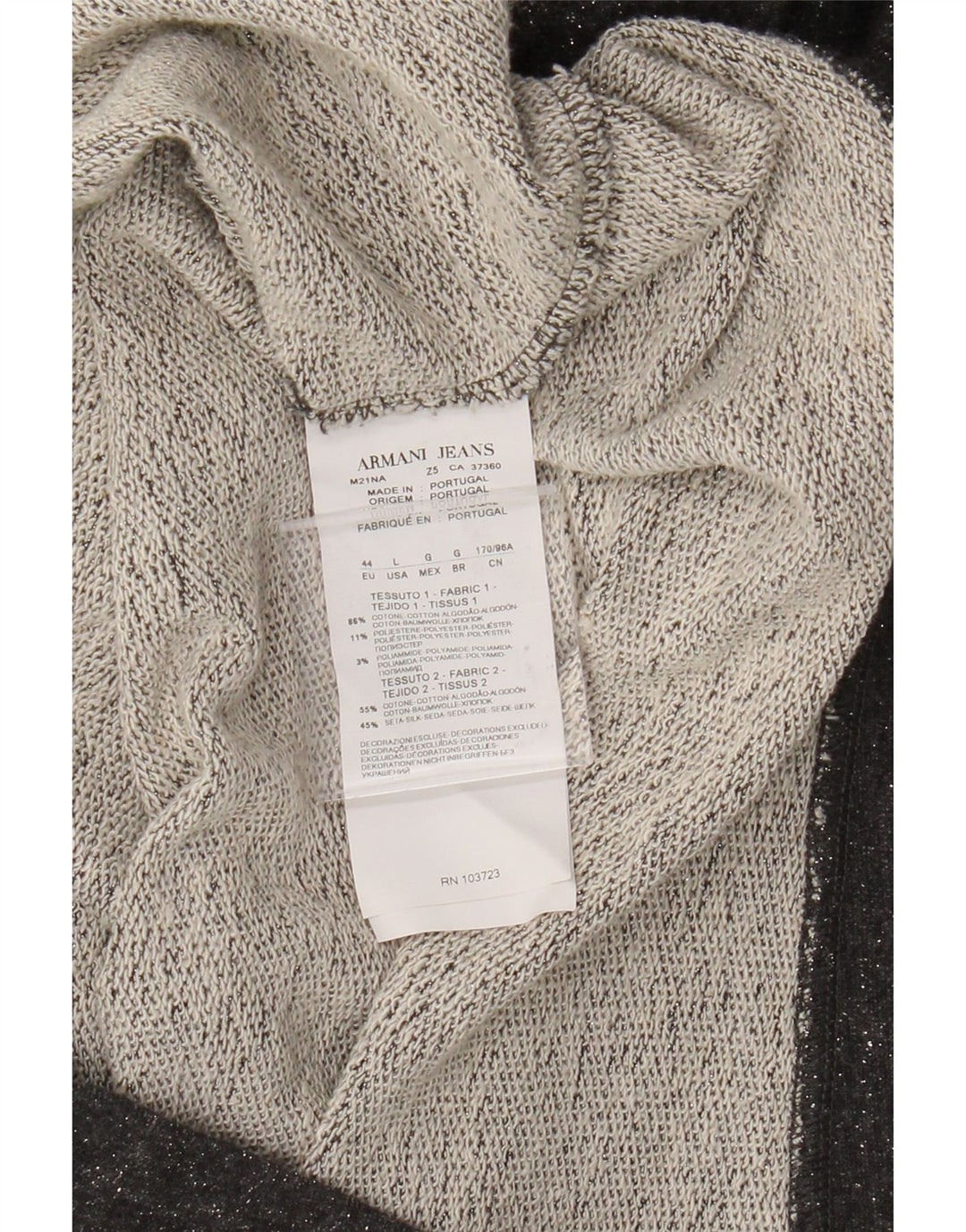 Pulover pentru damă Armani Jeans Pulover EU 44 XL Bumbac gri