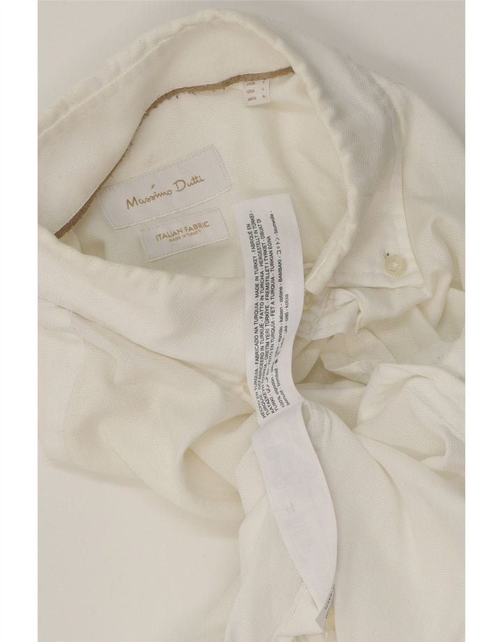 Cămașă Massimo Dutti pentru bărbați, mare, alb, bumbac