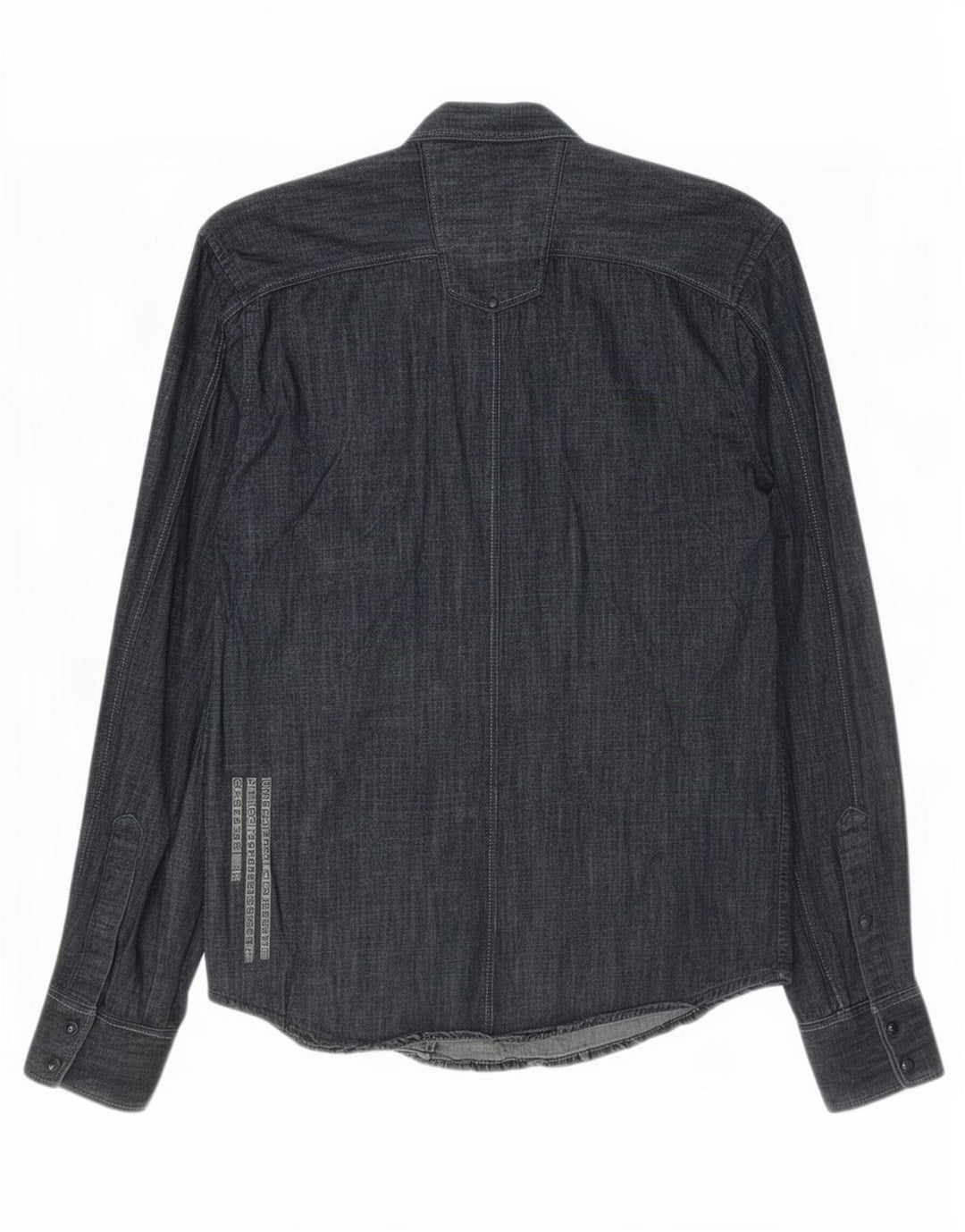 Cămașă Jack & Jones bărbătească din denim mic din bumbac bleumarin