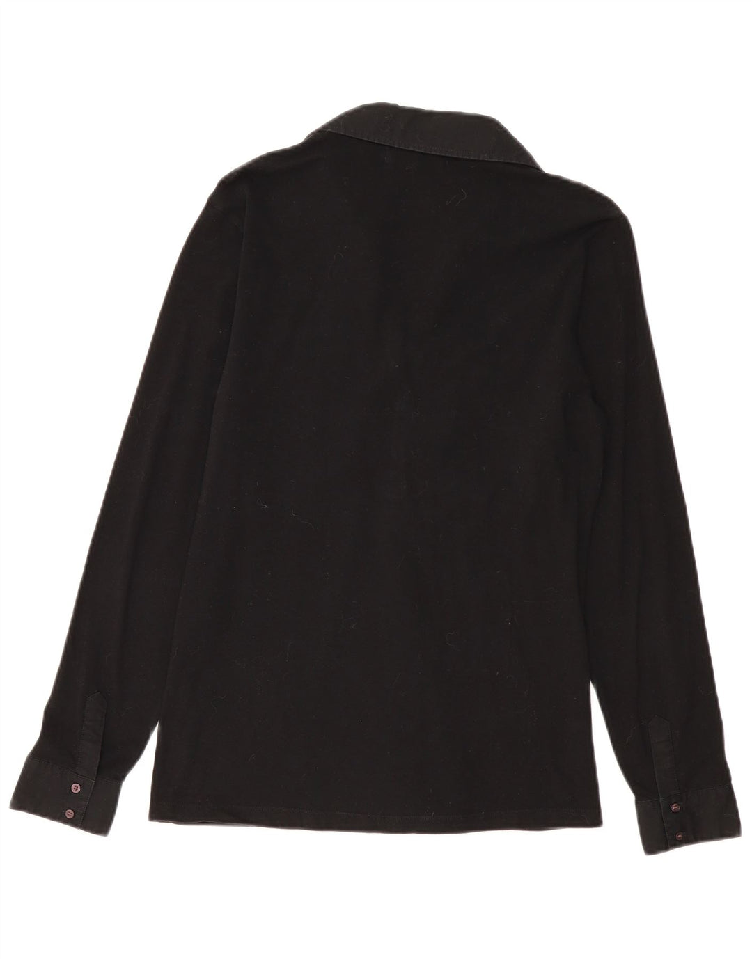 MARINA MILITARE Tricou polo cu mânecă lungă pentru femei UK 18 XL bumbac negru