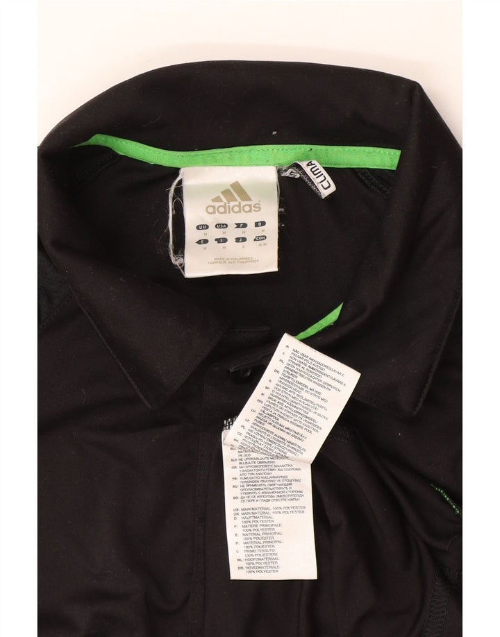 Tricou polo Adidas Climalite pentru bărbați, poliester mediu negru