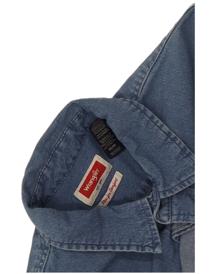 Cămașă din denim Wrangler pentru bărbați, bumbac albastru mediu