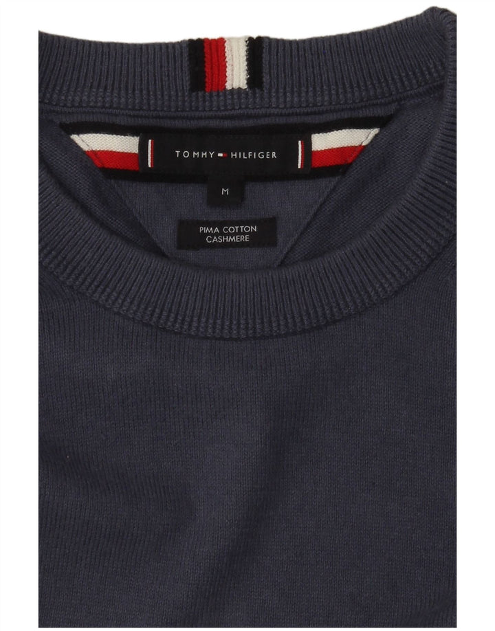 Pulover Tommy Hilfiger pentru bărbați, cu gât crew, bumbac albastru mediu