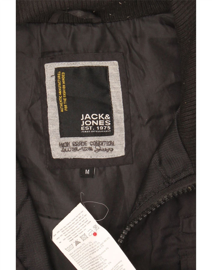 Jack & Jones Bomber Jacket pentru bărbați UK 38 Medium Black Nylon
